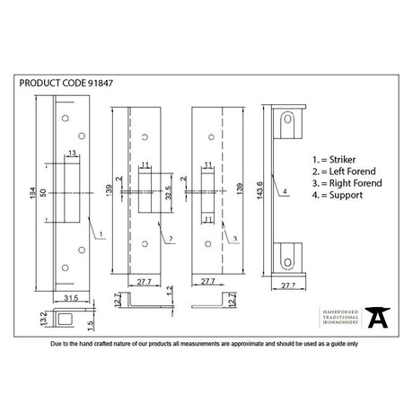 This is an image showing From The Anvil - Black 1/2" Euro Dead Lock Rebate Kit available from trade door handles, quick delivery and discounted prices