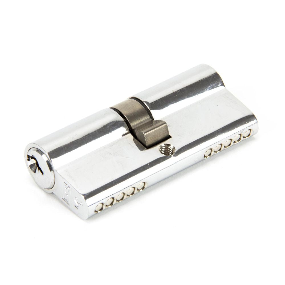 This is an image showing From The Anvil - Polished Chrome 35/35 Euro Cylinder available from trade door handles, quick delivery and discounted prices