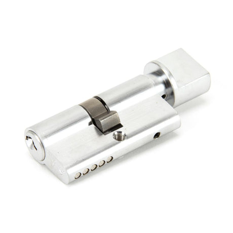 This is an image showing From The Anvil - Satin Chrome 30/30 Euro Cylinder/Thumbturn available from trade door handles, quick delivery and discounted prices