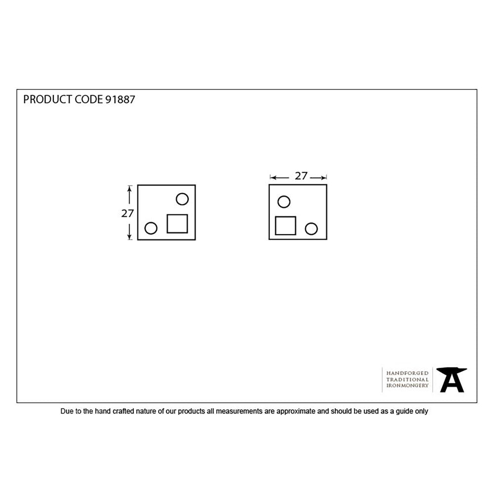 This is an image showing From The Anvil - SS Corner Shoot Bolt Keeps (PR) available from trade door handles, quick delivery and discounted prices