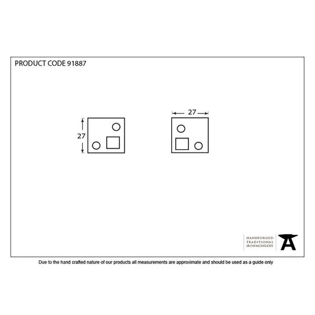 This is an image showing From The Anvil - SS Corner Shoot Bolt Keeps (PR) available from trade door handles, quick delivery and discounted prices