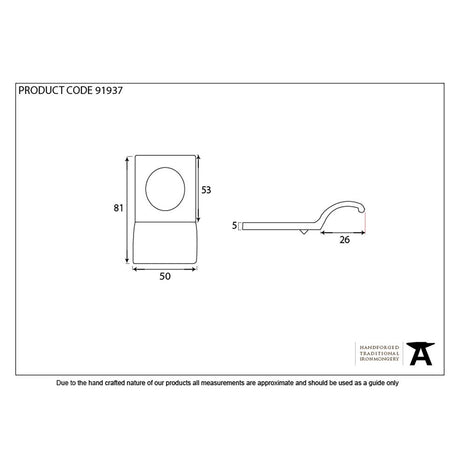 This is an image showing From The Anvil - Polished Bronze Rim Cylinder Pull available from trade door handles, quick delivery and discounted prices