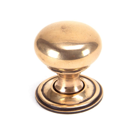 This is an image showing From The Anvil - Polished Bronze Mushroom Cabinet Knob 32mm available from trade door handles, quick delivery and discounted prices
