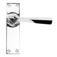 This is an image showing From The Anvil - Polished Chrome Straight Lever Latch Set available from trade door handles, quick delivery and discounted prices