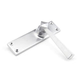 This is an image showing From The Anvil - Satin Chrome Straight Lever Latch Set available from trade door handles, quick delivery and discounted prices