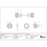 This is an image showing From The Anvil - Satin Chrome Heavy Beehive Mortice/Rim Knob Set available from trade door handles, quick delivery and discounted prices