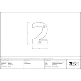 High quality image of From The Anvil - Aged Bronze Numeral 2 | Sku. 92012 | Trade Door Handles, Kendal.