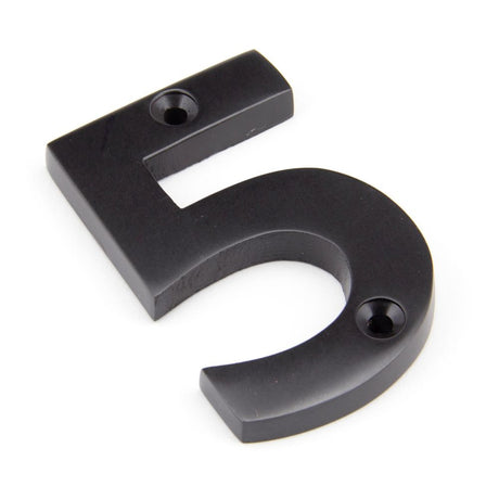 This is an image showing From The Anvil - Aged Bronze Numeral 5 available from trade door handles, quick delivery and discounted prices