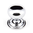 This is an image showing From The Anvil - Polished Chrome Mushroom Cabinet Knob 32mm available from trade door handles, quick delivery and discounted prices