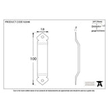 This is an image showing From The Anvil - External Beeswax Gothic Screw on Staple available from trade door handles, quick delivery and discounted prices