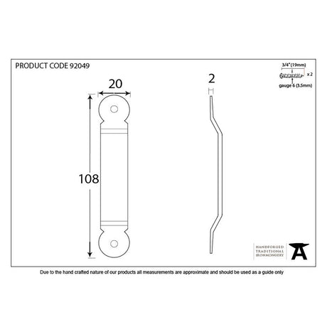 This is an image showing From The Anvil - External Beeswax Penny End Screw on Staple available from trade door handles, quick delivery and discounted prices