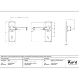 This is an image showing From The Anvil - External Beeswax Regency Lever Lock Set available from trade door handles, quick delivery and discounted prices