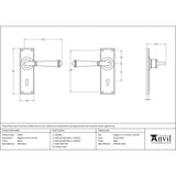 This is an image showing From The Anvil - Black Regency Lever Lock Set available from trade door handles, quick delivery and discounted prices