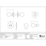 This is an image showing From The Anvil - External Beeswax Round Mortice/Rim Knob Set available from trade door handles, quick delivery and discounted prices