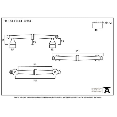 This is an image showing From The Anvil - Polished Chrome Regency Pull Handle - Small available from trade door handles, quick delivery and discounted prices