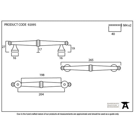 This is an image showing From The Anvil - Polished Nickel Regency Pull Handle - Large available from trade door handles, quick delivery and discounted prices