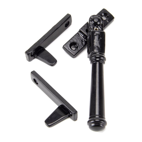 This is an image showing From The Anvil - Black Locking Night-Vent Regency Fastener available from trade door handles, quick delivery and discounted prices