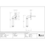 High quality image of From The Anvil - Black Regency Espag - LH | Sku. 92111 | Trade Door Handles, Kendal.