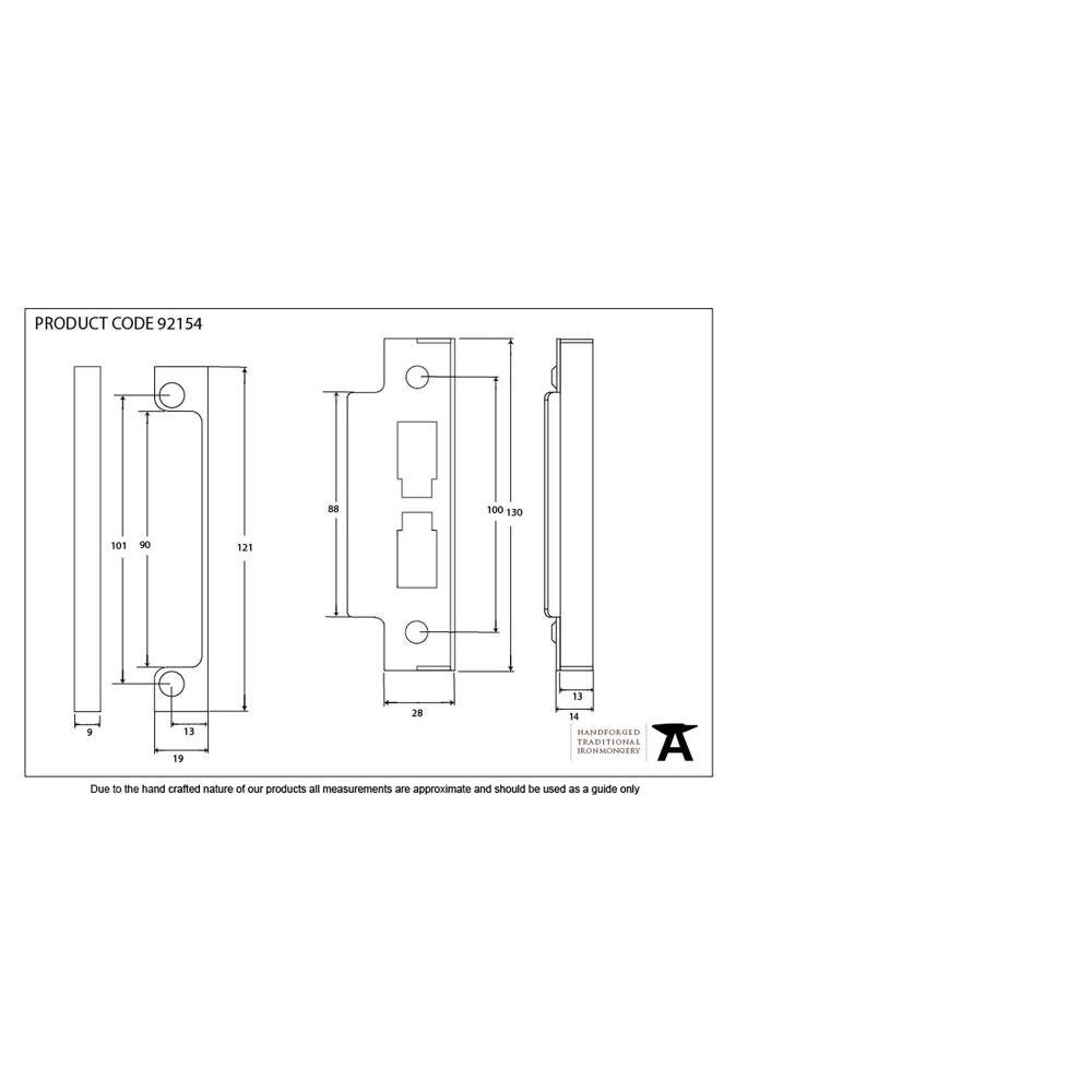 This is an image showing From The Anvil - Black Rebate Kit For 91116/91109 available from trade door handles, quick delivery and discounted prices