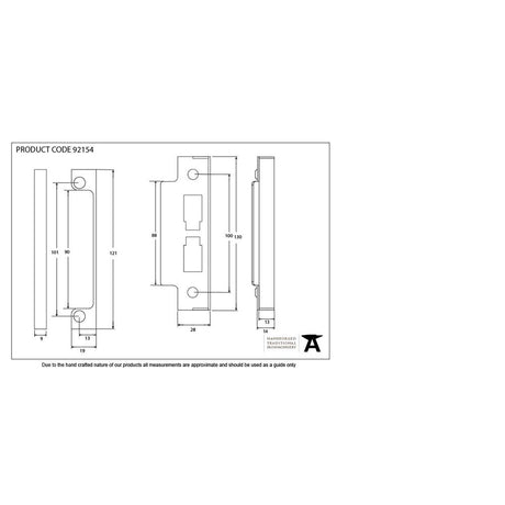 This is an image showing From The Anvil - Black Rebate Kit For 91116/91109 available from trade door handles, quick delivery and discounted prices