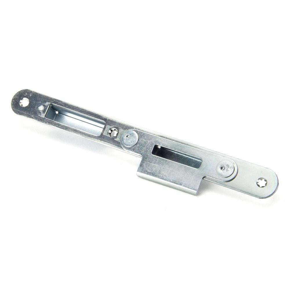 This is an image showing From The Anvil - BZP Winkhaus Centre Latch Keep LH 44mm Door available from trade door handles, quick delivery and discounted prices