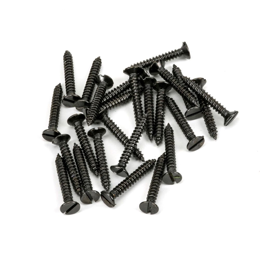 This is an image showing From The Anvil - Dark Stainless Steel 10x1?" Countersunk Screws (25) available from trade door handles, quick delivery and discounted prices