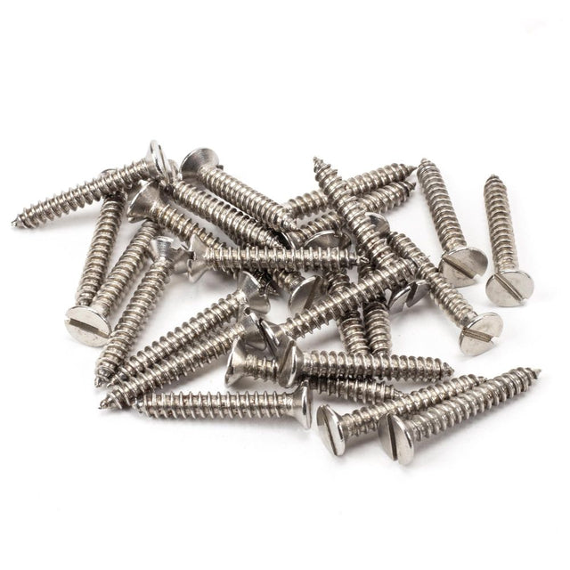 This is an image showing From The Anvil - Stainless Steel 8x1?" Countersunk Screws (25) available from trade door handles, quick delivery and discounted prices