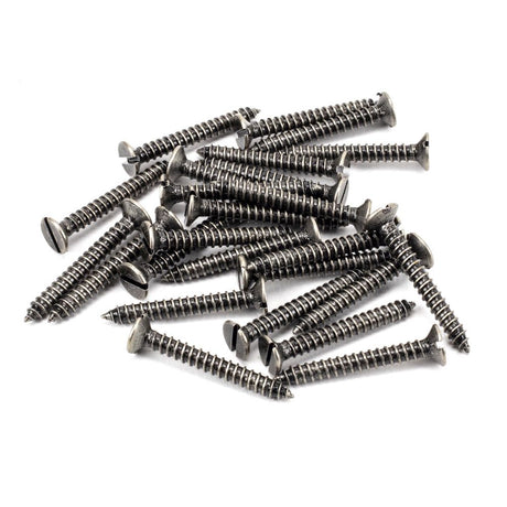 This is an image showing From The Anvil - Pewter 8x1?" Countersunk Screws (25) available from trade door handles, quick delivery and discounted prices