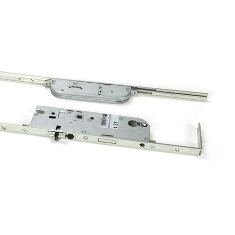 This is an image showing From The Anvil - BZP Maco Interlocking Stable Door Lock 45mm BS available from trade door handles, quick delivery and discounted prices