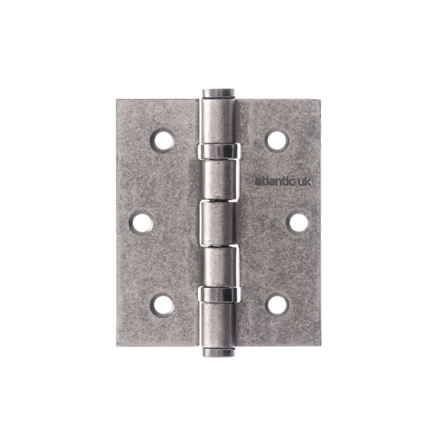 This is an image of Atlantic Ball Bearing Hinges 3" x 2.5" x 2.5mm - Distressed Silver available to order from Trade Door Handles.