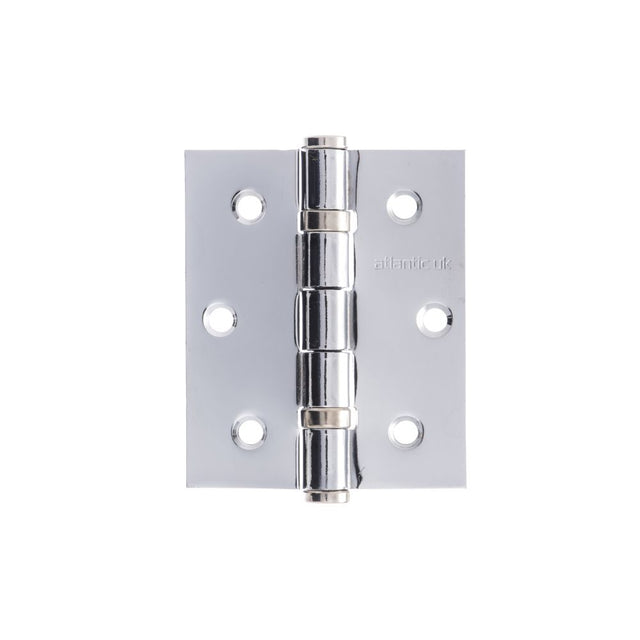 This is an image of Atlantic Ball Bearing Hinges 3" x 2.5" x 2.5mm - Polished Chrome available to order from Trade Door Handles.