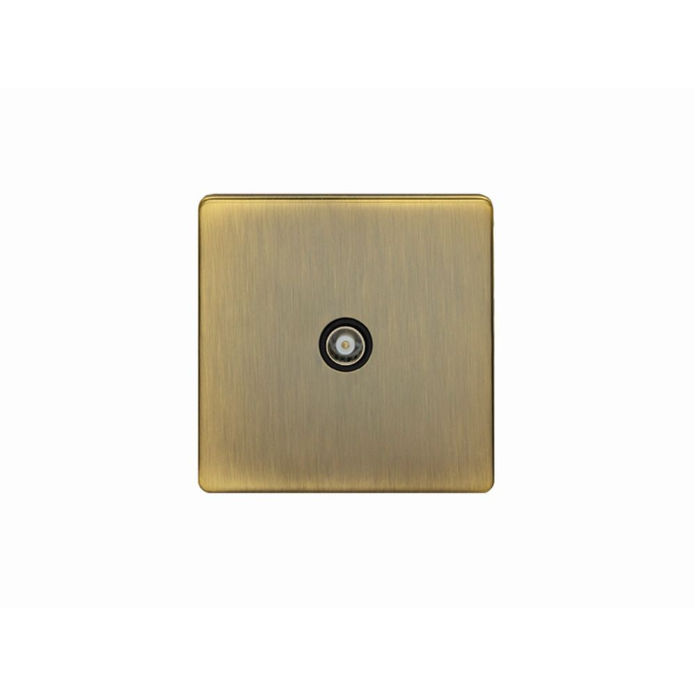 This is an image showing Eurolite Concealed 3mm TV - Antique Brass (With Black Trim) ab1tvb available to order from trade door handles, quick delivery and discounted prices.