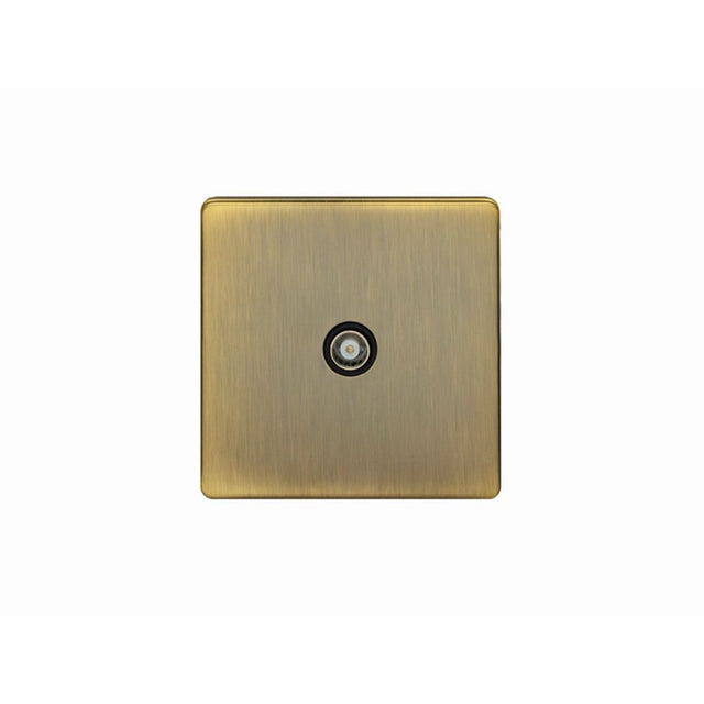 This is an image showing Eurolite Concealed 3mm TV - Antique Brass (With Black Trim) ab1tvb available to order from trade door handles, quick delivery and discounted prices.