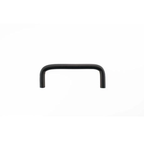 This is an image of Atlantic D Cabinet Pull Handle 100mm x 9mm - Matt Black available to order from Trade Door Handles.