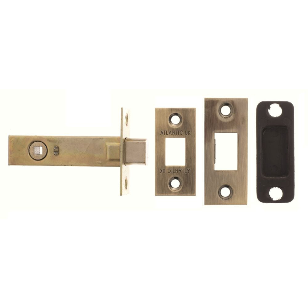 This is an image of Atlantic Tubular Deadbolt 2.5" - Antique Brass available to order from Trade Door Handles.