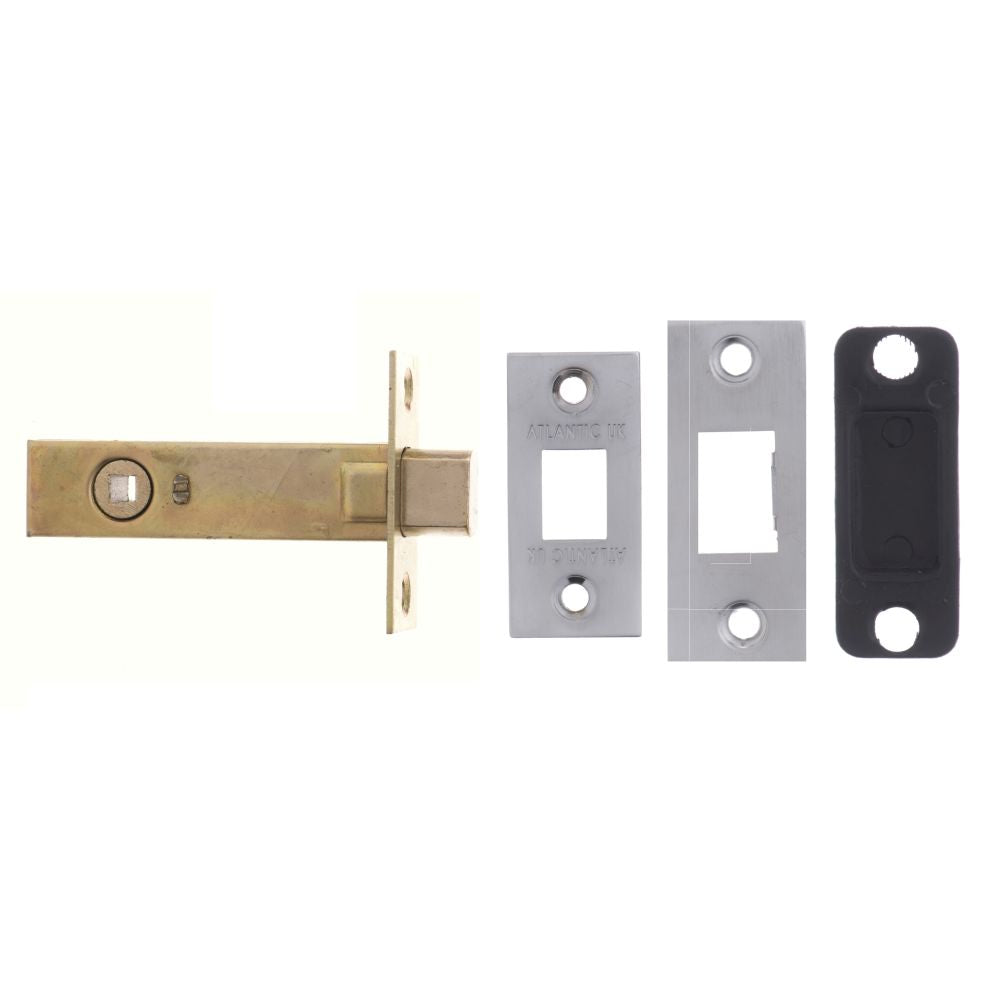 This is an image of Atlantic Tubular Deadbolt 3" - Satin Chrome available to order from Trade Door Handles.