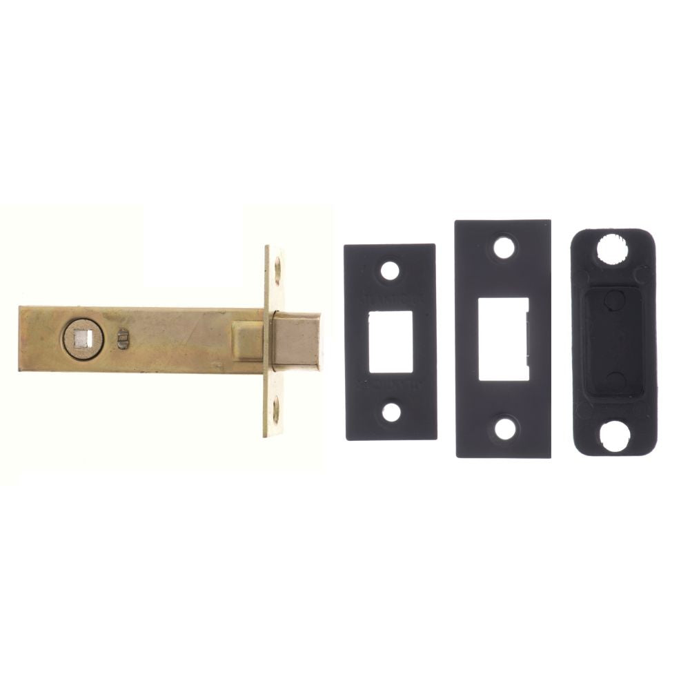 This is an image of Atlantic Tubular Deadbolt 4" - Matt Black available to order from Trade Door Handles.