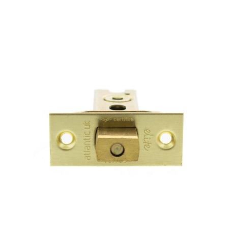 High quality image of Atlantic Fire-Rated CE Marked Bolt Through Tubular Deadbolt 2.5" - Satin Brass | Sku. adbce25sb | available to order from Trade Door Handles in Kendal.