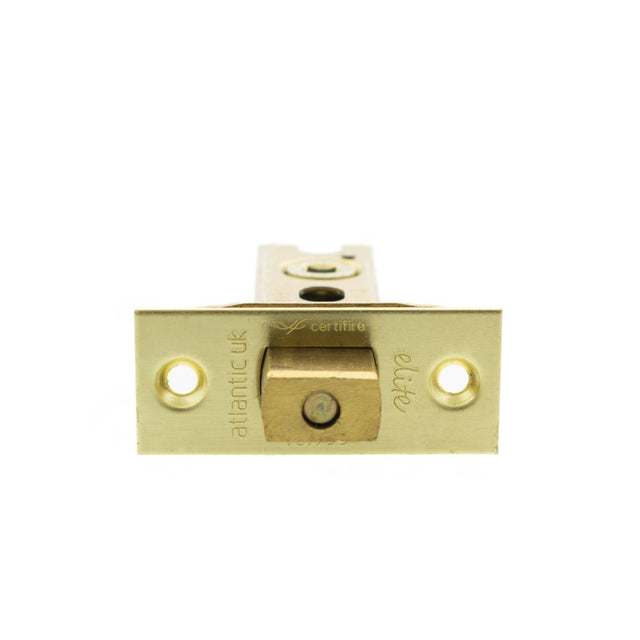 High quality image of Atlantic Fire-Rated CE Marked Bolt Through Tubular Deadbolt 2.5" - Satin Brass | Sku. adbce25sb | available to order from Trade Door Handles in Kendal.