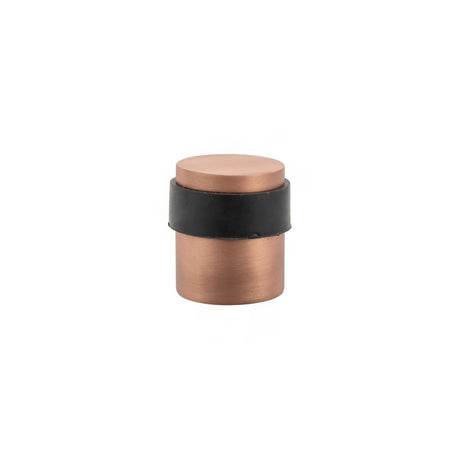 This is an image of Atlantic Cylinder Premium Floor Mounted Door Stop - Urban Satin Copper available to order from Trade Door Handles.