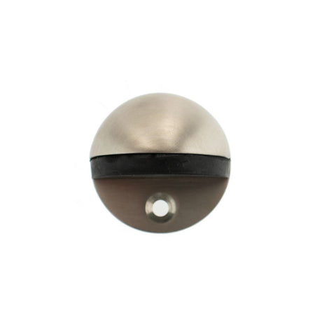 High quality image of Atlantic Half-Moon Contract Floor Mounted Door Stop - Satin Stainless Steel | Sku. adshmcsss available to order from Trade Door Handles in Kendal.