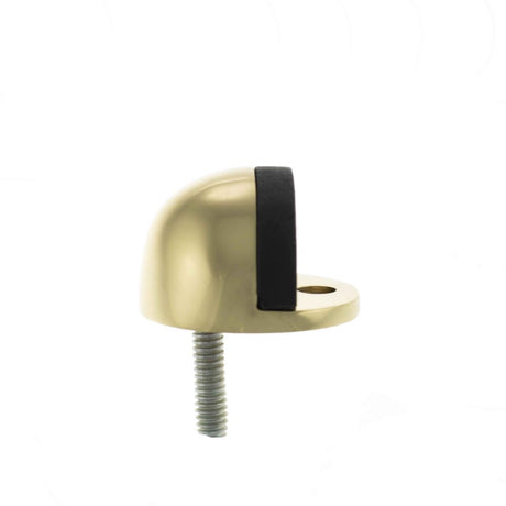 This is an image of Atlantic Half-Moon Premium Floor Mounted Door Stop - Polished Brass available to order from Trade Door Handles.