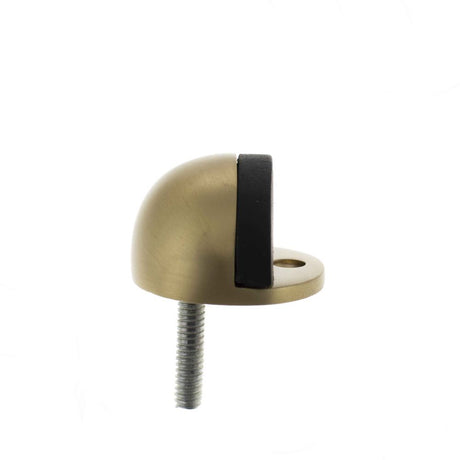 This is an image of Atlantic Half-Moon Premium Floor Mounted Door Stop - Satin Brass available to order from Trade Door Handles.