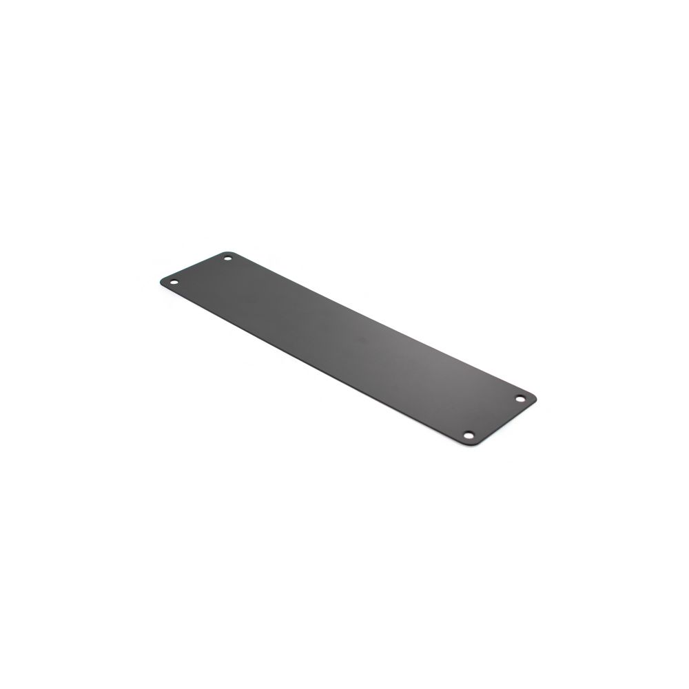 High quality image of Atlantic Finger Plate Pre drilled with screws 300mm x 75mm - Matt Black | Sku. afp30075mb | available to order from Trade Door Handles in Kendal.