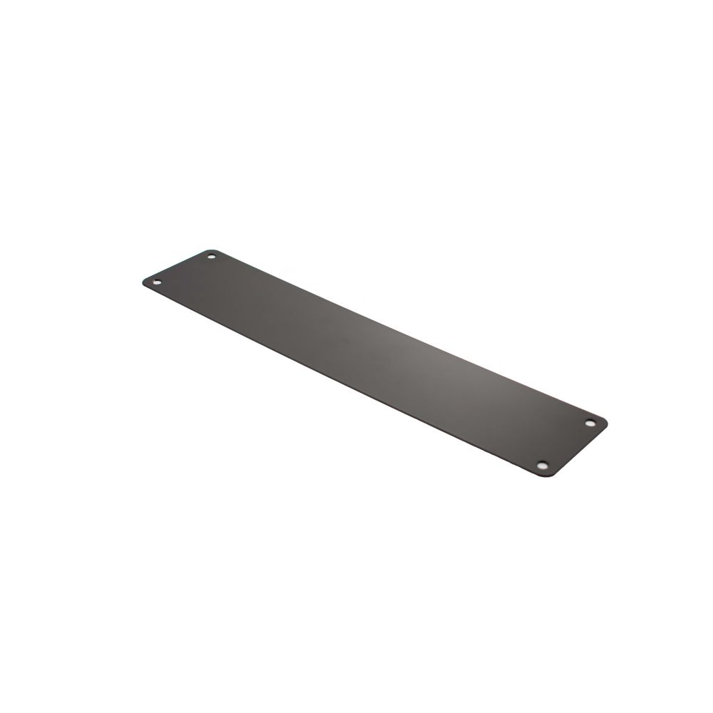 High quality image of Atlantic Finger Plate Pre drilled with screws 350mm x 75mm - Matt Black | Sku. afp35075mb available to order from Trade Door Handles in Kendal.