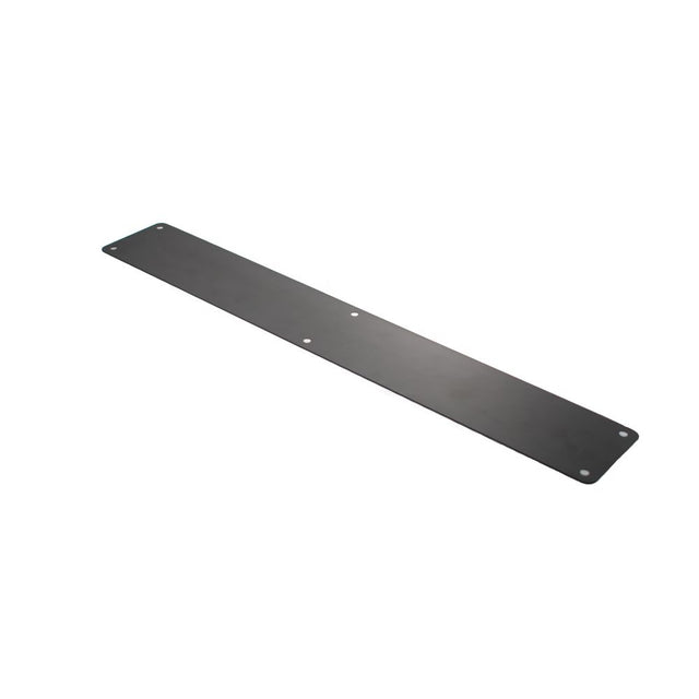 High quality image of Atlantic Finger Plate Pre drilled with screws 500mm x 75mm - Matt Black | Sku. afp50075mb | available to order from Trade Door Handles in Kendal.