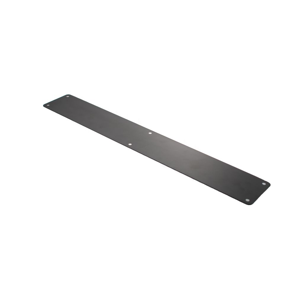 High quality image of Atlantic Finger Plate Pre drilled with screws 650mm x 75mm - Matt Black | Sku. afp65075mb | available to order from Trade Door Handles in Kendal.