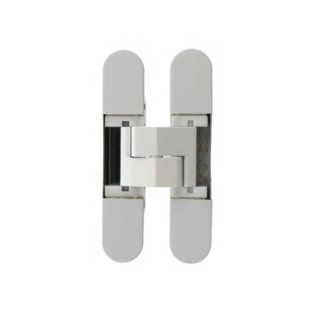This is an image of AGB Eclipse Fire Rated Adjustable Concealed Hinge - White available to order from Trade Door Handles.