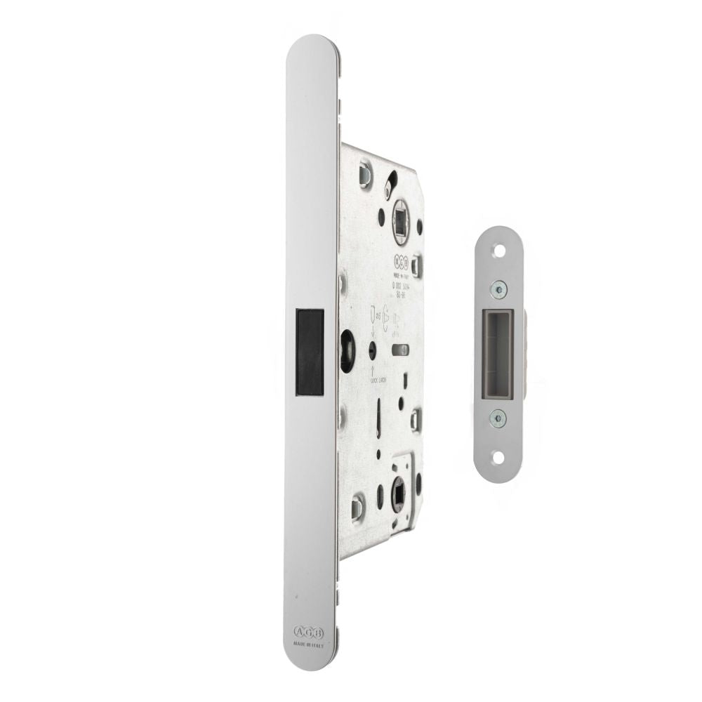 High quality image of AGB Revolution XT Magnetic Bathroom Lock 60mm backset - Polished Chrome | Sku. agbmlwcpc available to order from Trade Door Handles in Kendal.