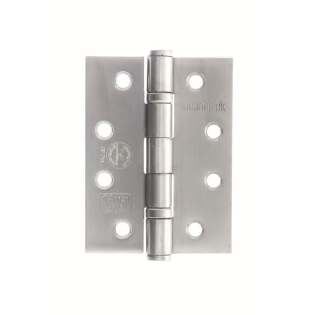 This is an image of Atlantic Ball Bearing Hinges Grade 13 Fire Rated 4" x 3" x 3mm - Satin Stainless available to order from Trade Door Handles